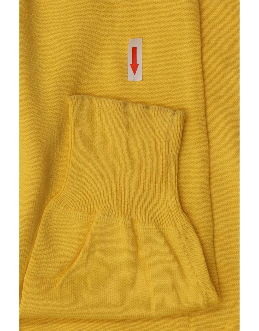 Sergio Tacchini Mens Zip Neck Jumper Sweater Large Yellow Cotton