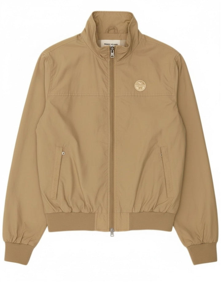 North Sails Mens Bomber Jacket UK 38 Medium Khaki Polyamide