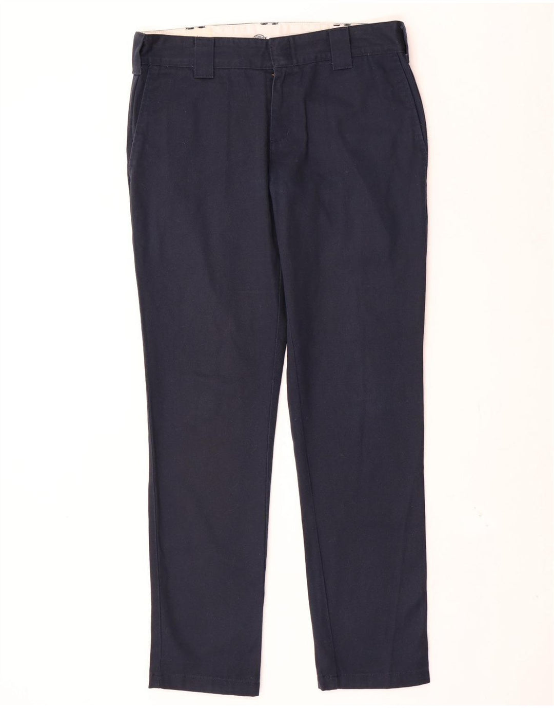 Dickies Mens Slim Fit Chino Trousers W32 L32 Navy Blue Polyester