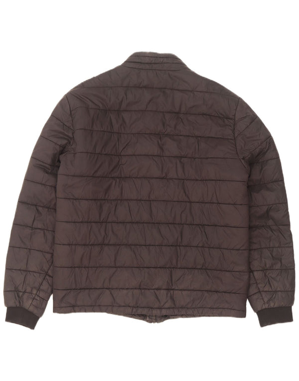 Zara Mens Padded Jacket UK 40 Large Black Polyamide