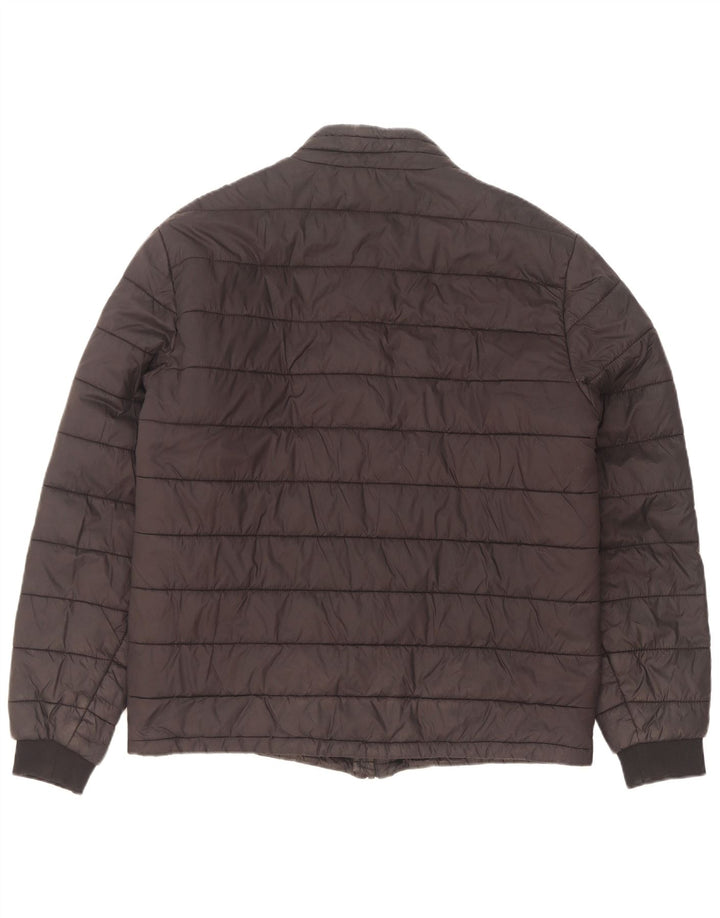Zara Mens Padded Jacket UK 40 Large Black Polyamide