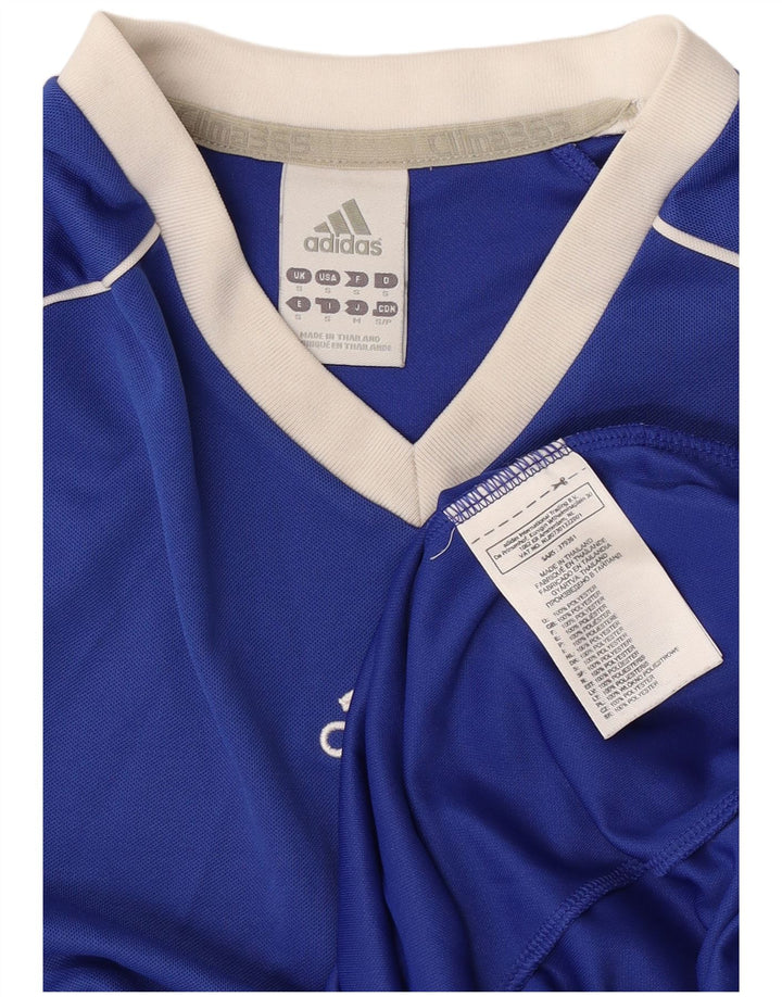 Adidas Mens Climalite T-Shirt Top Small Blue Colourblock Polyester