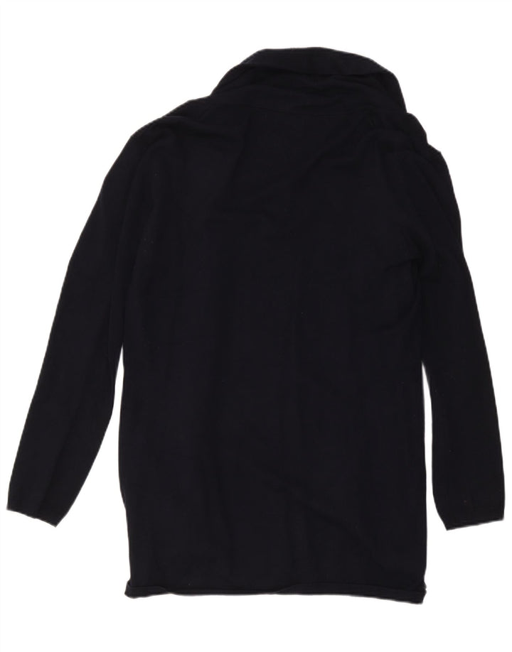Zara Womens Open Cardigan Sweater UK 14 Large Black Viscose