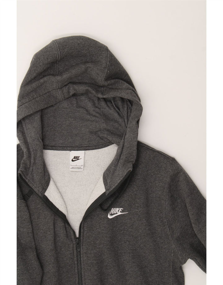 NIKE Mens Zip Hoodie Sweater Small Grey Cotton Vintage Nike and Second-Hand Nike from Messina Hembry 