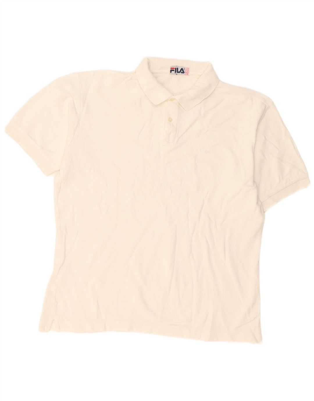 Fila Mens Polo Shirt IT 54 XL White