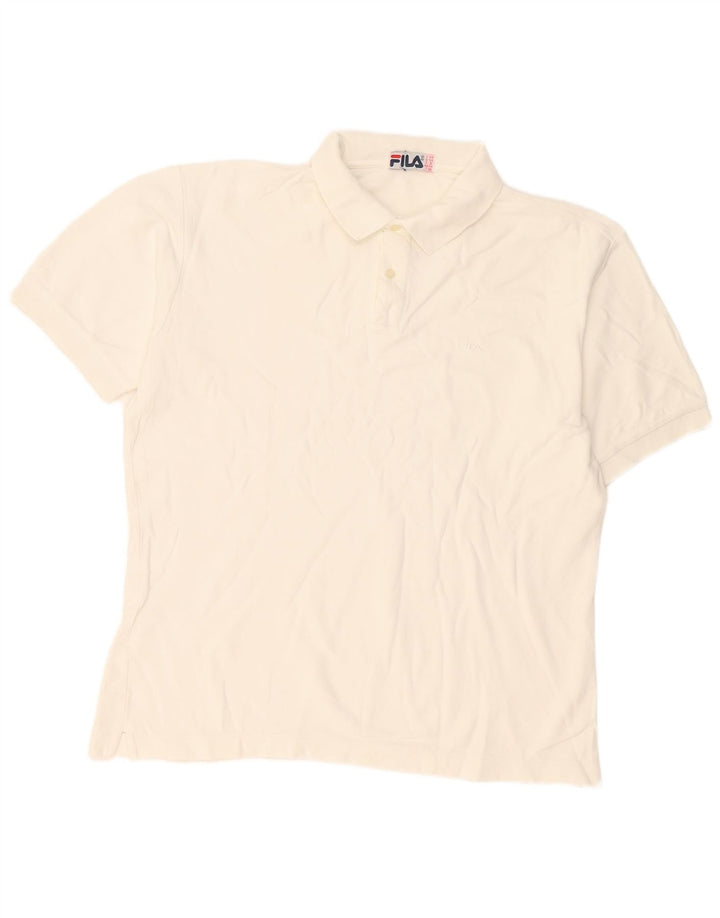 Fila Mens Polo Shirt IT 54 XL White