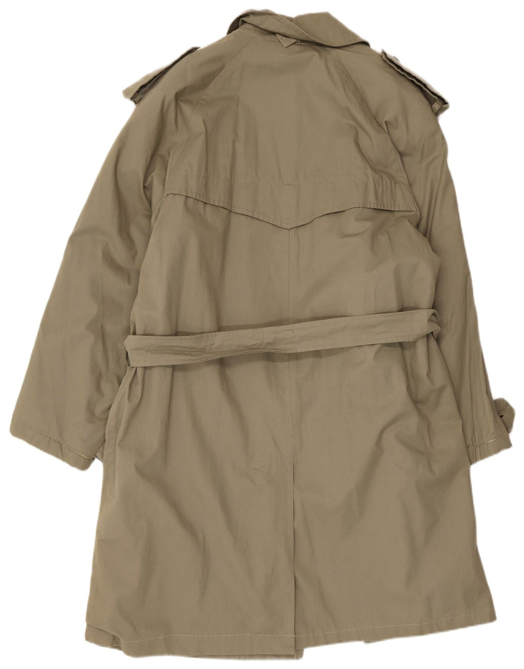 Vintage Mens Trench Coat UK 36 Small Khaki Cotton