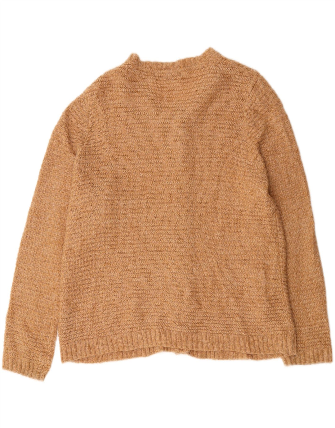 Marks & Spencer Womens Cardigan Sweater UK 18 XL Beige Striped Polyamide
