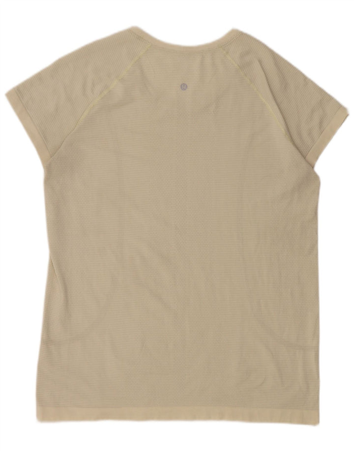Lululemon Womens T-Shirt Top UK 16 Large Beige