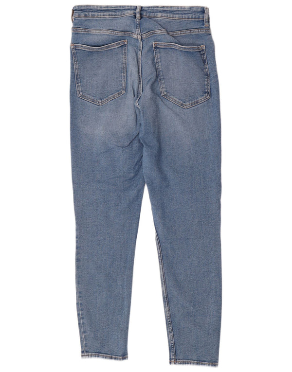 Zara Womens High Waist Skinny Jeans EU 46 2XL W36 L28 Blue Cotton