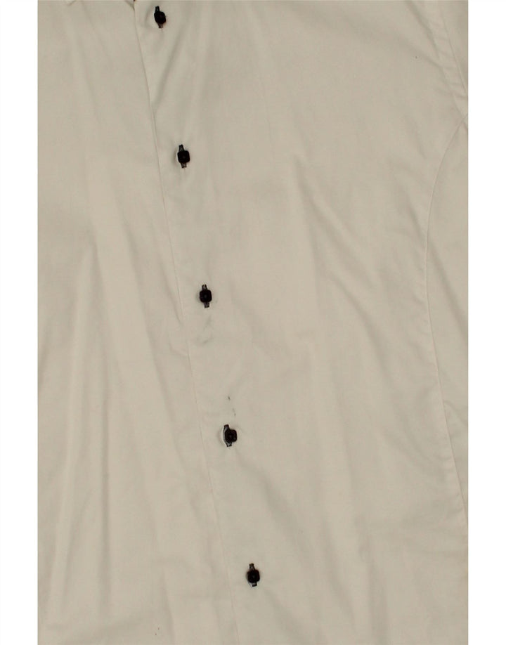 JULES Mens Slim Shirt Size 39 40 Medium White Cotton Vintage Jules and Second-Hand Jules from Messina Hembry 