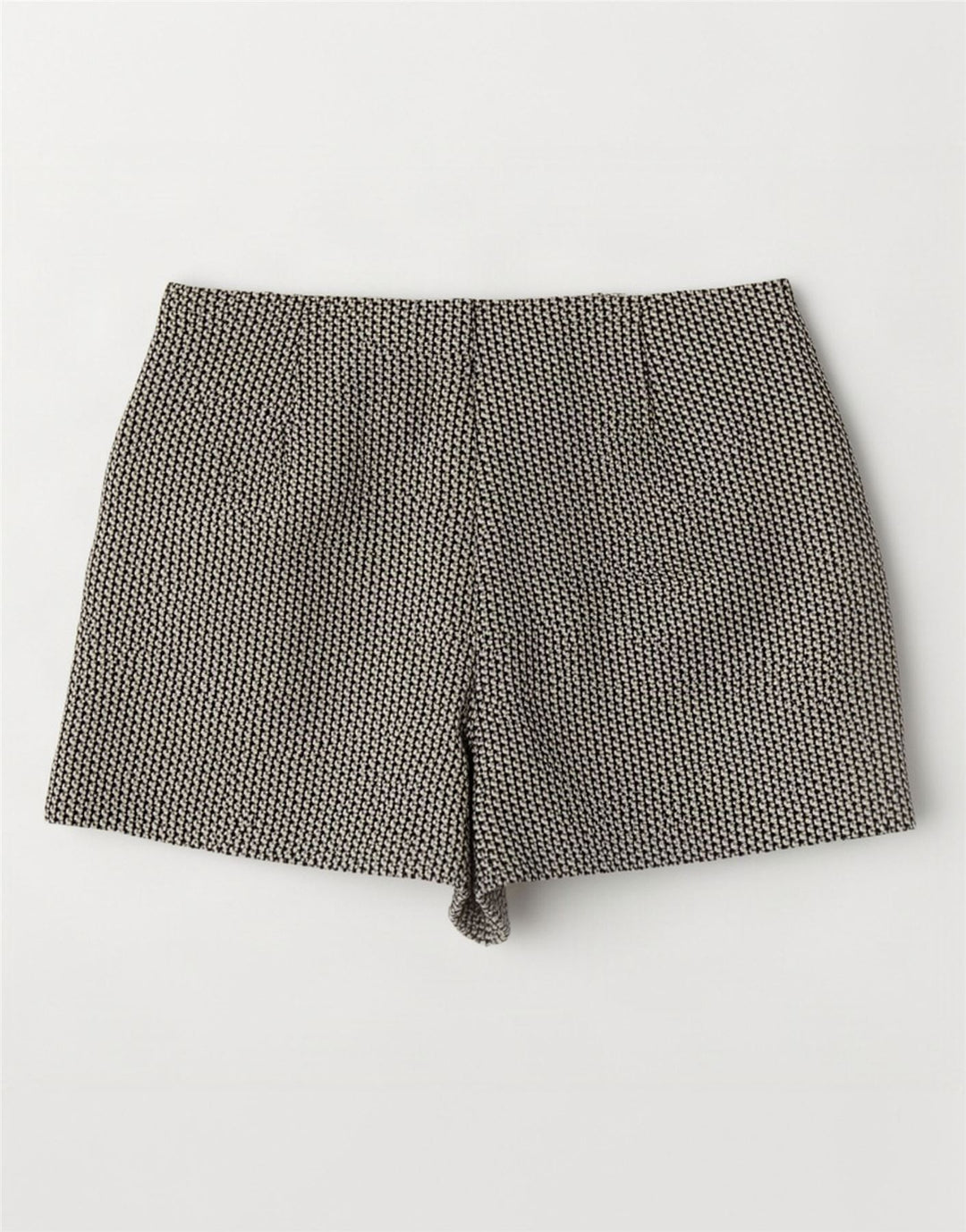 Zara Womens High Waist Hot Pants Large W30 Beige Geometric