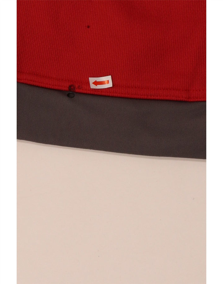 Diadora Womens Oversized Tracksuit Top Jacket UK 10 Small Red Colourblock