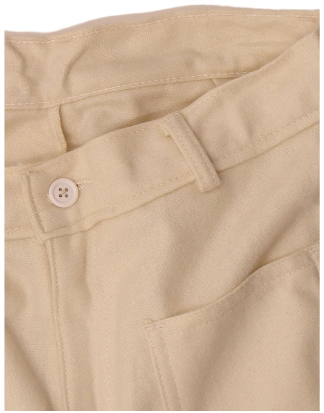 Vintage Womens Bootcut Casual Trousers W26 L32 Beige