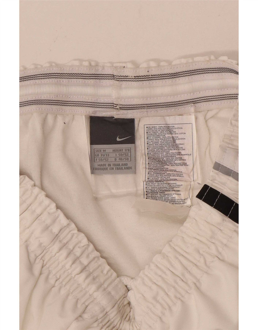 Nike Mens Sport Shorts UK 31/33 Medium White Polyester