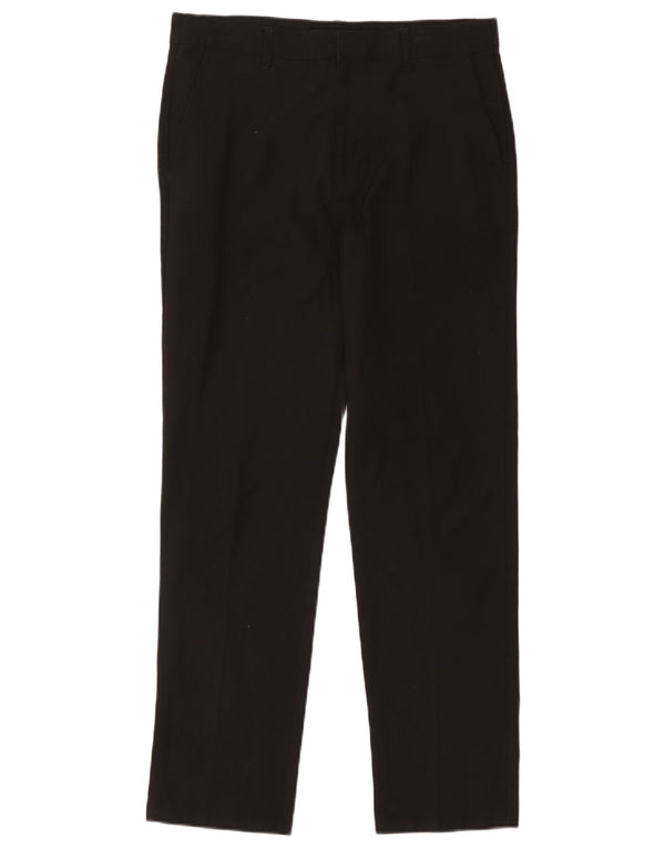 Marks & Spencer Boys Straight Suit Trousers 14-15 Years W34 L28 Black