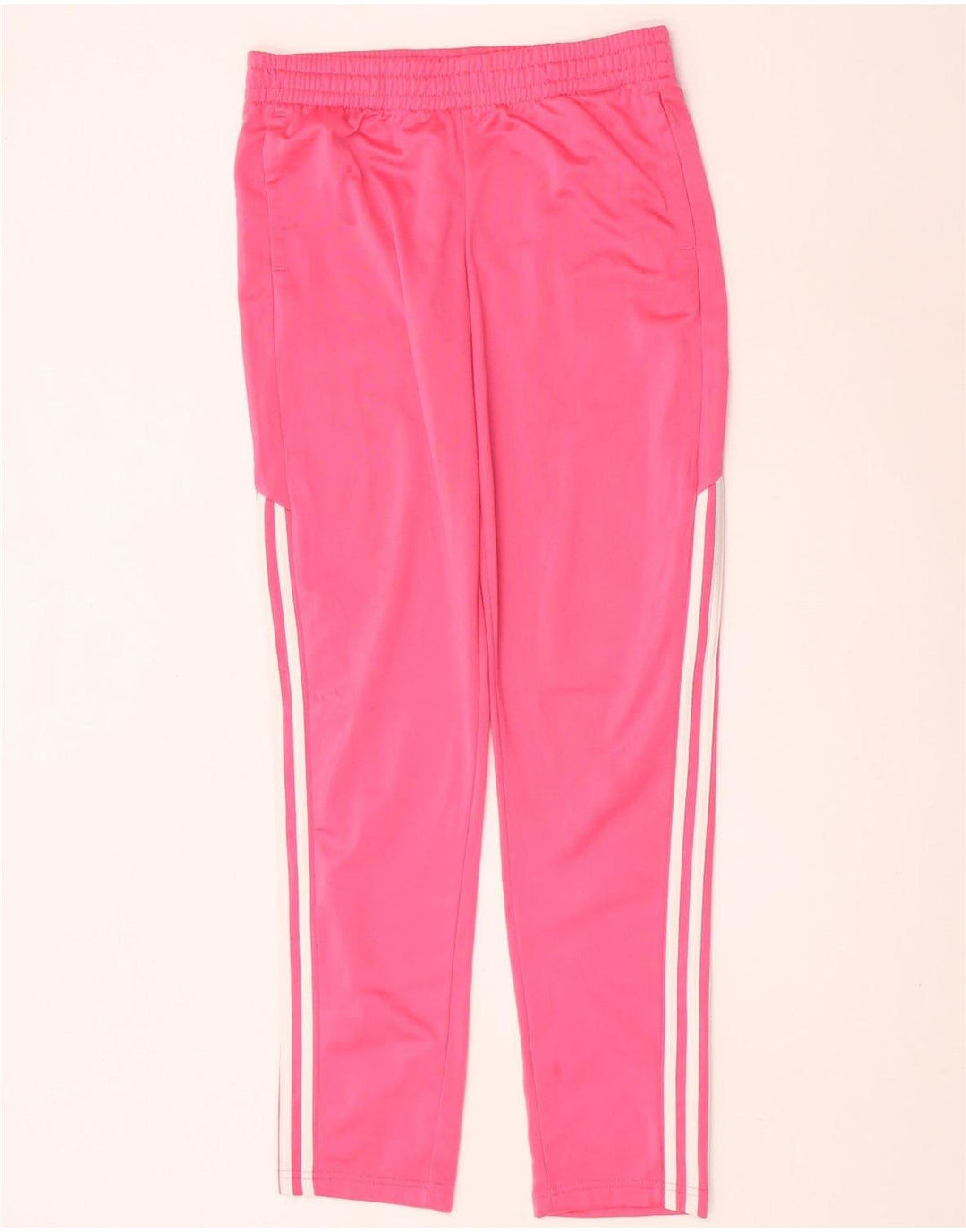 Adidas Girls Tracksuit Trousers 14-15 Years Pink Polyester