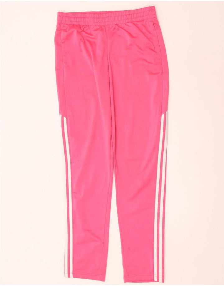 Adidas Girls Tracksuit Trousers 14-15 Years Pink Polyester