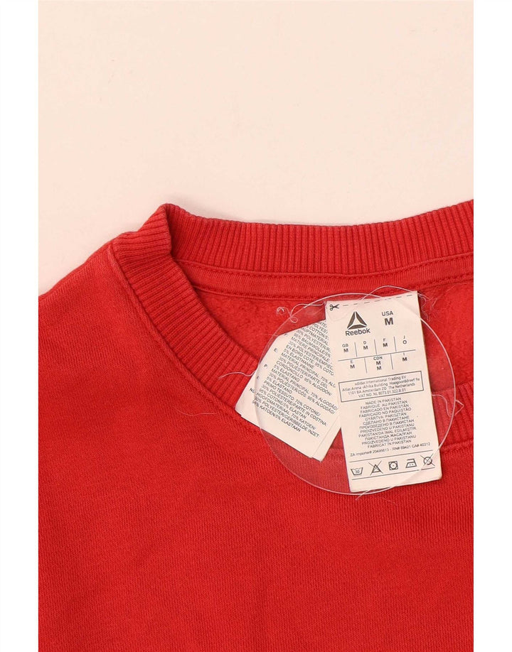 Reebok Mens Graphic Sweatshirt Jumper Medium Red Colourblock