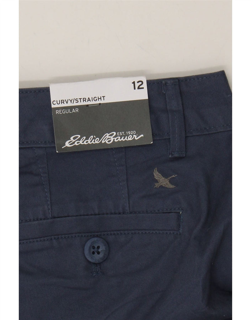 EDDIE BAUER Womens Regular Casual Trousers US 12 Large W32 L31 Navy Blue Vintage Eddie Bauer and Second-Hand Eddie Bauer from Messina Hembry 