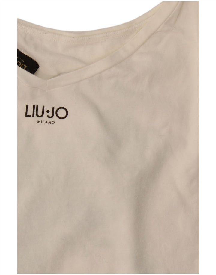 Liu Jo Womens Graphic T-Shirt Top UK 14 Medium White