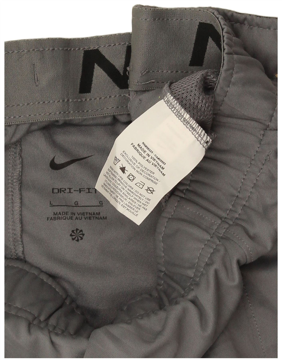 Nike Mens Dri Fit Tracksuit Trousers Joggers Large Grey Polyester