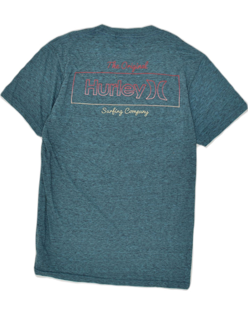 HURLEY Mens Graphic T-Shirt Top Small Blue Polyester | Vintage Hurley | Thrift | Second-Hand Hurley | Used Clothing | Messina Hembry 