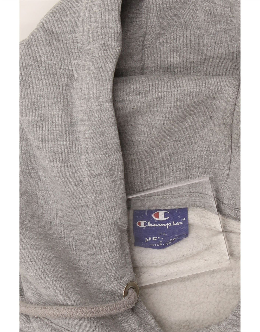 CHAMPION Mens Graphic Hoodie Jumper Medium Grey Cotton Vintage Champion and Second-Hand Champion from Messina Hembry 