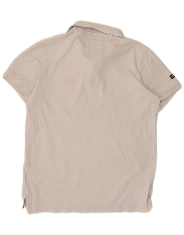 Superdry Mens Polo Shirt XL White Cotton