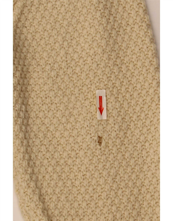 Marks & Spencer Mens Crew Neck Jumper Sweater Large Beige Lambswool