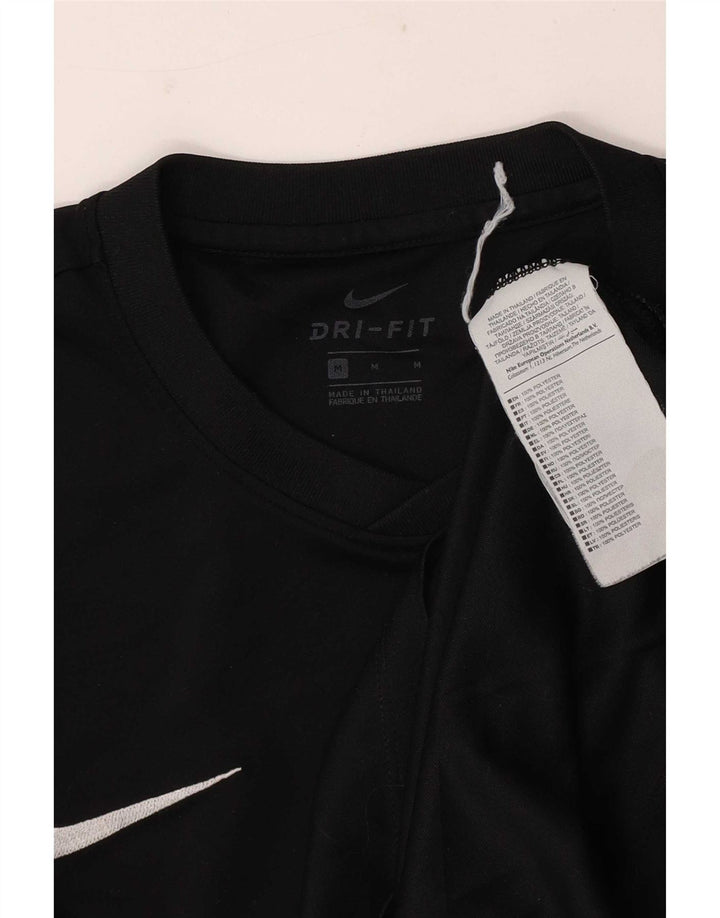 Nike Mens Dri Fit T-Shirt Top Medium Black Polyester