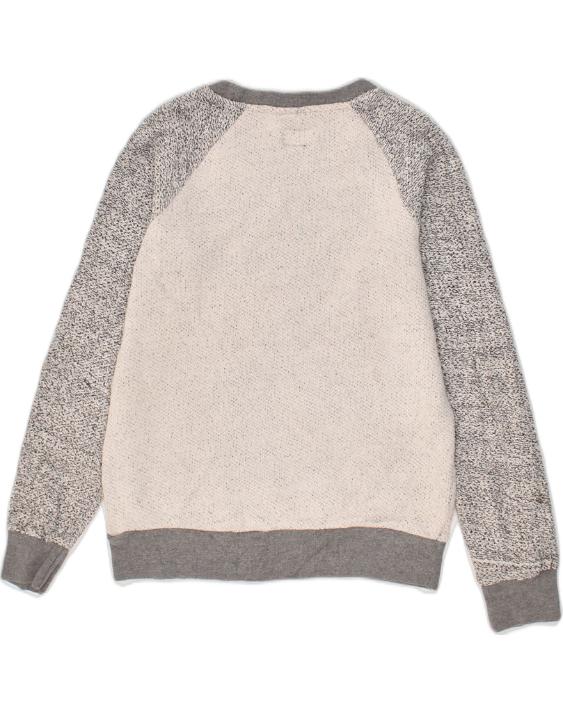 JACK WILLS Womens Boat Neck Jumper Sweater UK 10 Small Grey Colourblock | Vintage Jack Wills | Thrift | Second-Hand Jack Wills | Used Clothing | Messina Hembry 