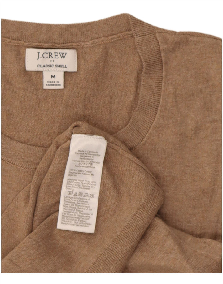 J. Crew Womens Classic Vest Tank Top UK 12 Medium Beige Cotton