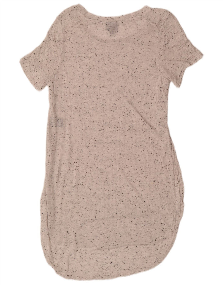 MOSSIMO Womens T-Shirt Dress UK 12 Medium White Flecked Rayon