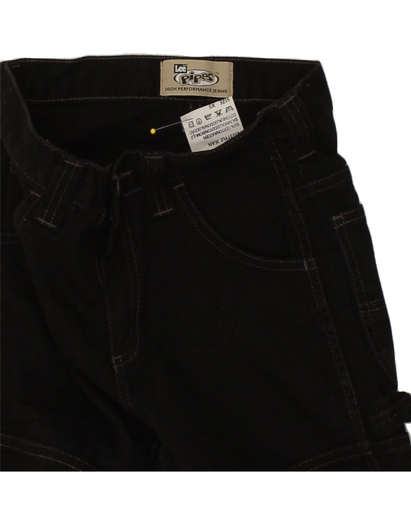 LEE Womens Wide Leg Capri Jeans UK 6 XS W25 L23 Black Cotton Vintage Lee and Second-Hand Lee from Messina Hembry 