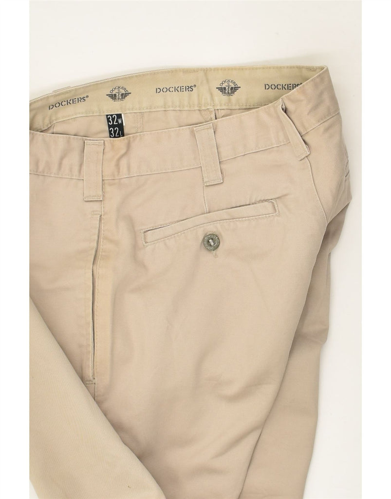 DOCKERS Mens Straight Chino Trousers W32 L32  Beige Cotton | Vintage Dockers | Thrift | Second-Hand Dockers | Used Clothing | Messina Hembry 