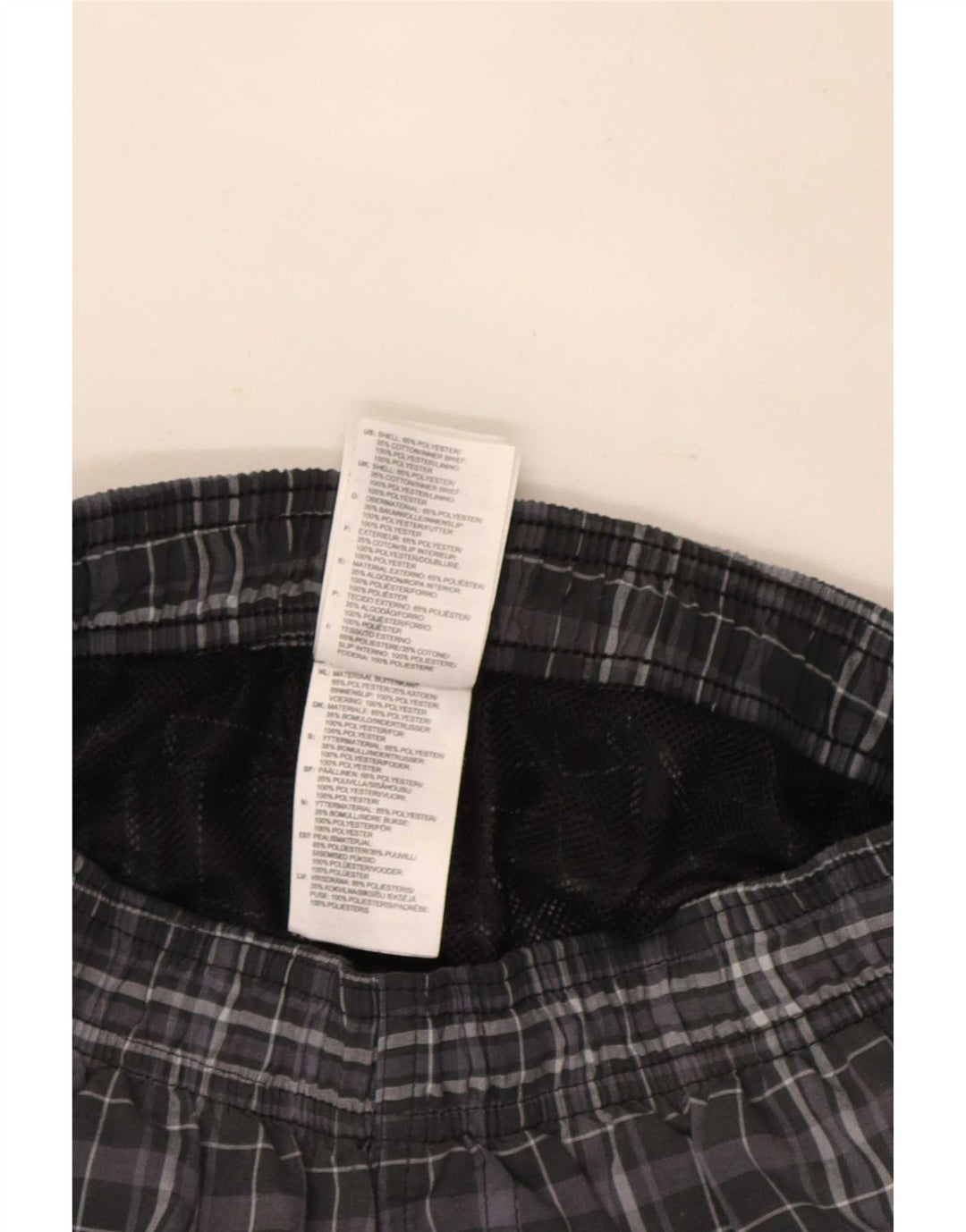 Adidas Mens Sport Shorts XS Grey Check Polyester