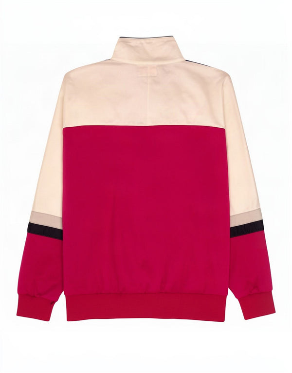 Asics Womens Graphic Tracksuit Top Jacket IT 48 XL Pink Colourblock