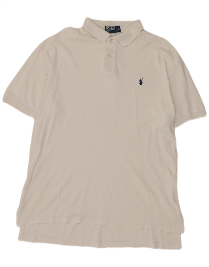 Polo Ralph Lauren Mens Polo Shirt Medium White Cotton