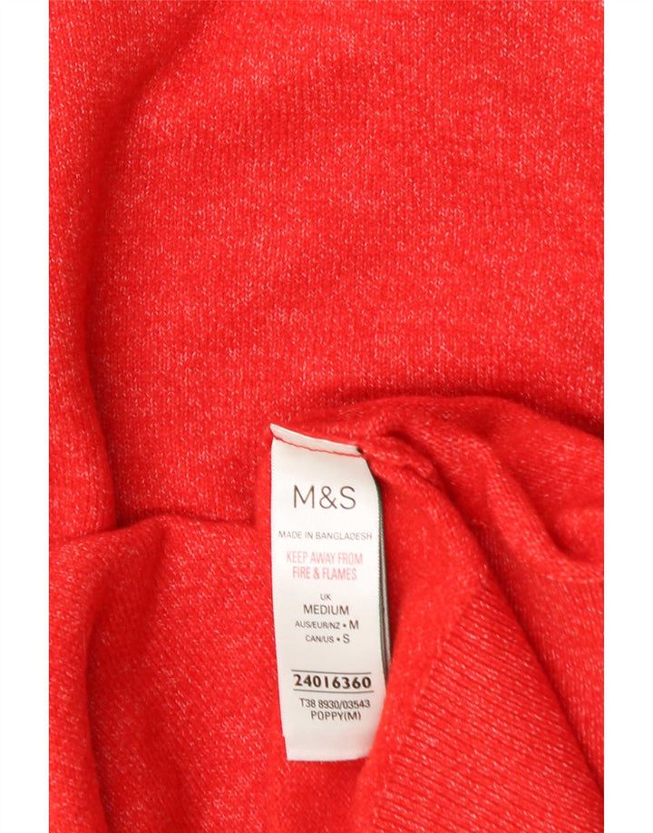 Marks & Spencer Womens Roll Neck Jumper Sweater UK 14 Medium Orange
