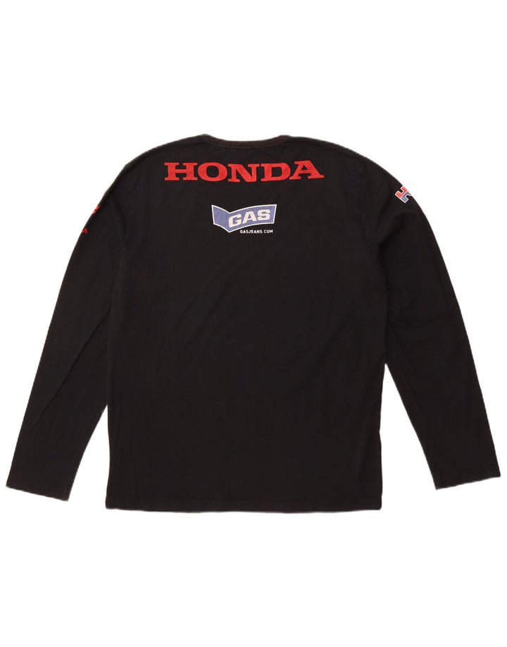 GAS Mens Honda Racing Graphic Top Long Sleeve Medium Black
