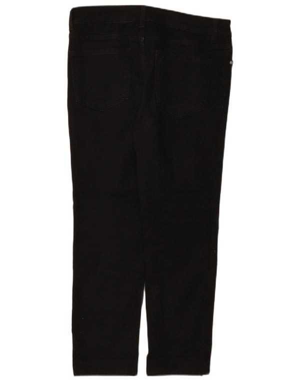 Marks & Spencer Womens The Sienna Cropped Jeans UK 12 Medium W32 L25 Black