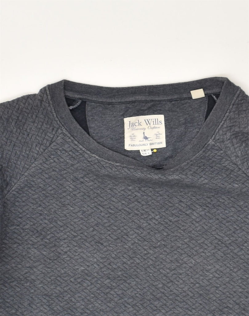 JACK WILLS Womens Sweatshirt Jumper UK 10 Small Grey Cotton | Vintage Jack Wills | Thrift | Second-Hand Jack Wills | Used Clothing | Messina Hembry 