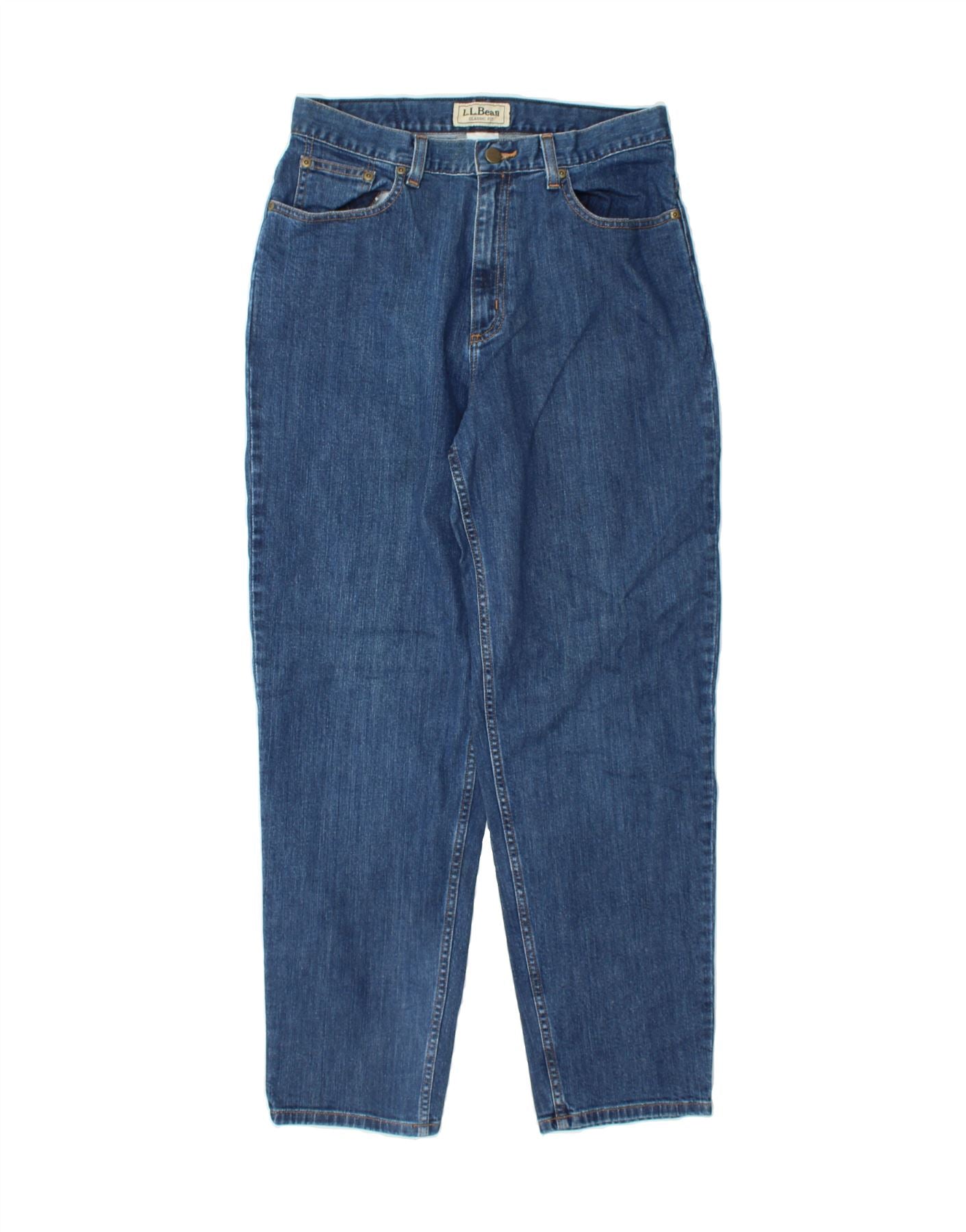 Womens Classic Fit Tapered Jeans US 12 Large W30 L30 Blue