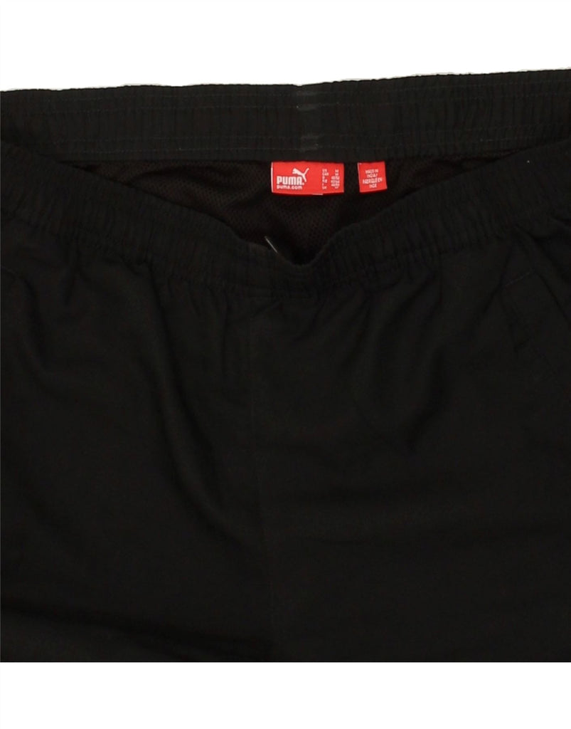 PUMA Mens Graphic Sport Shorts Medium Black | Vintage Puma | Thrift | Second-Hand Puma | Used Clothing | Messina Hembry 