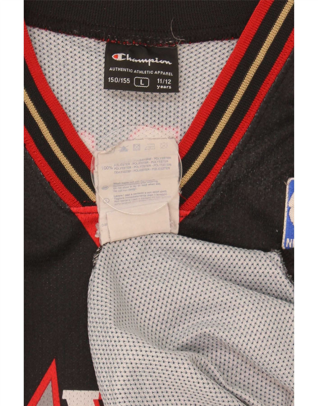 Champion Girls NBA Graphic Vest Top 11-12 Years Large Black Polyester