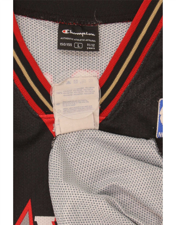 Champion Girls NBA Graphic Vest Top 11-12 Years Large Black Polyester