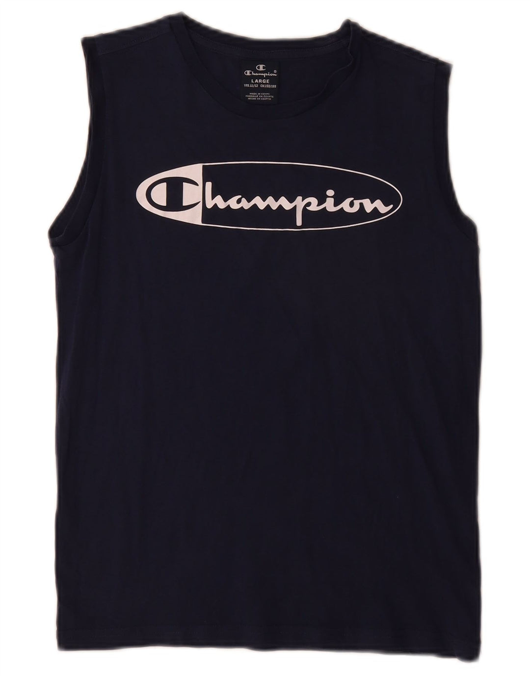 Champion Boys Graphic Vest Top 11-12 Years Large Navy Blue