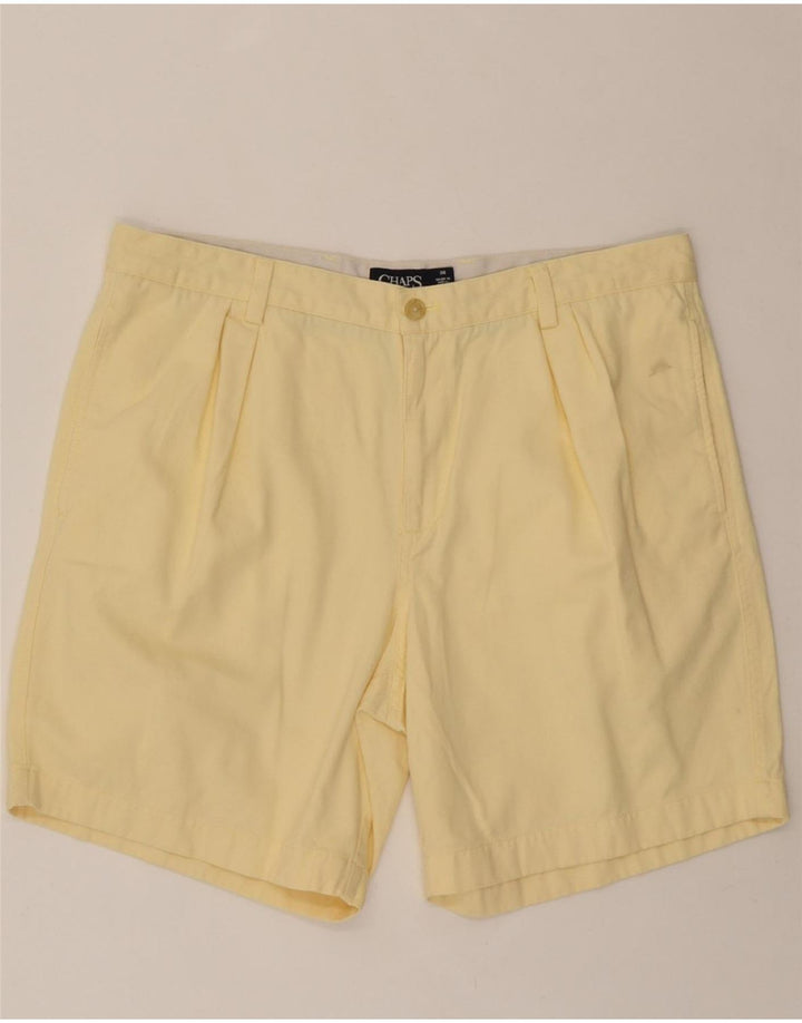 CHAPS Mens Pegged Chino Shorts W36 Large Yellow Cotton Vintage Chaps and Second-Hand Chaps from Messina Hembry 