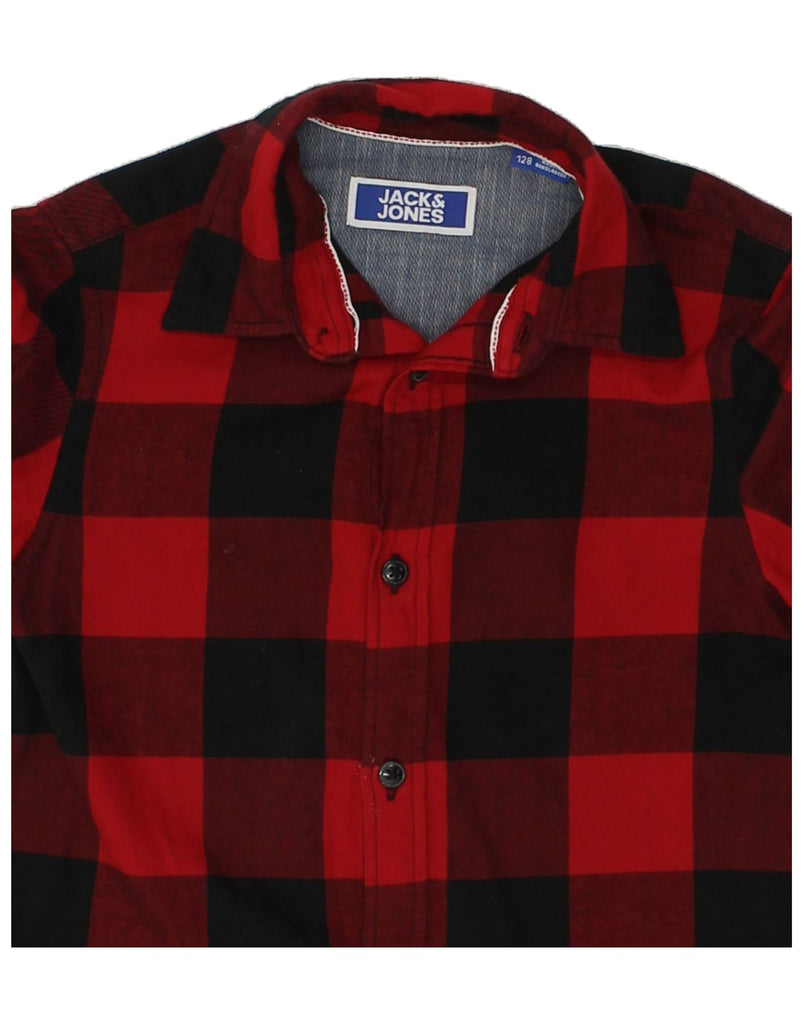 JACK & JONES Boys Shirt 7-8 Years Red Plaid Cotton | Vintage Jack & Jones | Thrift | Second-Hand Jack & Jones | Used Clothing | Messina Hembry 